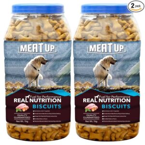 Meat Up Real Chicken Dog Biscuits — 1+1 kg (2 kg total)