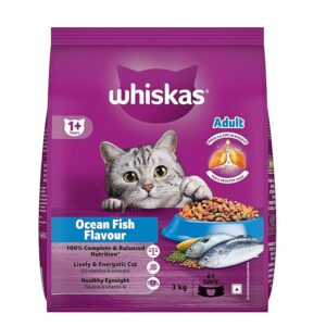 Whiskas Adult Dry Cat Food — Ocean Fish Flavour, 3 kg